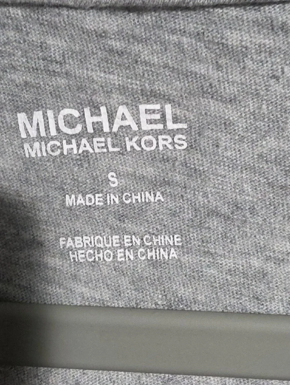 Michael Kors Gray Tee with Blue Graphic - Watch Hunger Stop